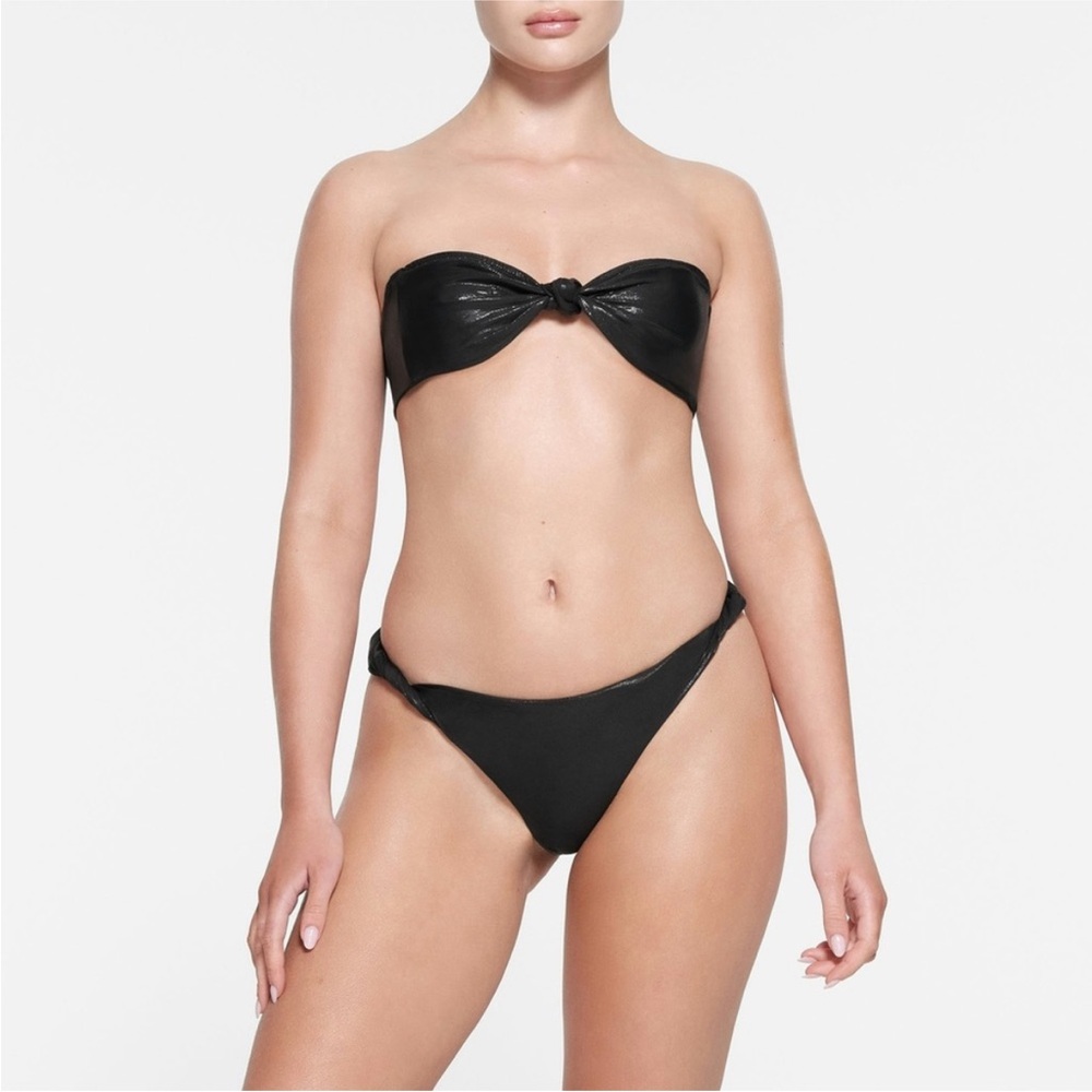 Skims liquid swim Black twist bikini bottoms